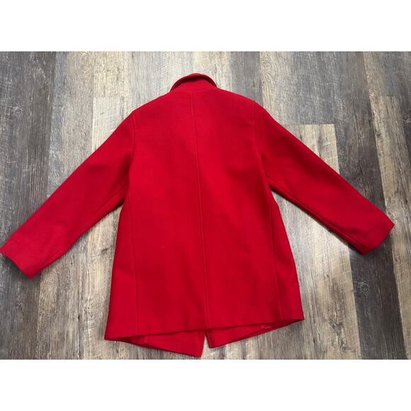 J. Percy for Marvin Richards Red Wool Peacoat Size Medium - Picture 5 of 5